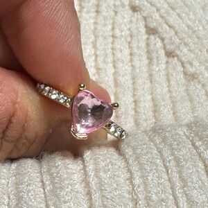 Pink heart crystal
